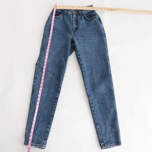 Vintage Levi's Orange Tag Dark Wash Tapered Denim Jeans 12 made in U.S.A. - Picture 2 of 14